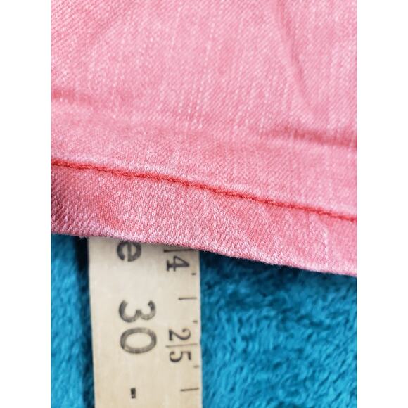 Mossimo Jeans Size 15 Womens Pink Stretch Denim Pants Ladies Mid Rise Cropped - Picture 7 of 11
